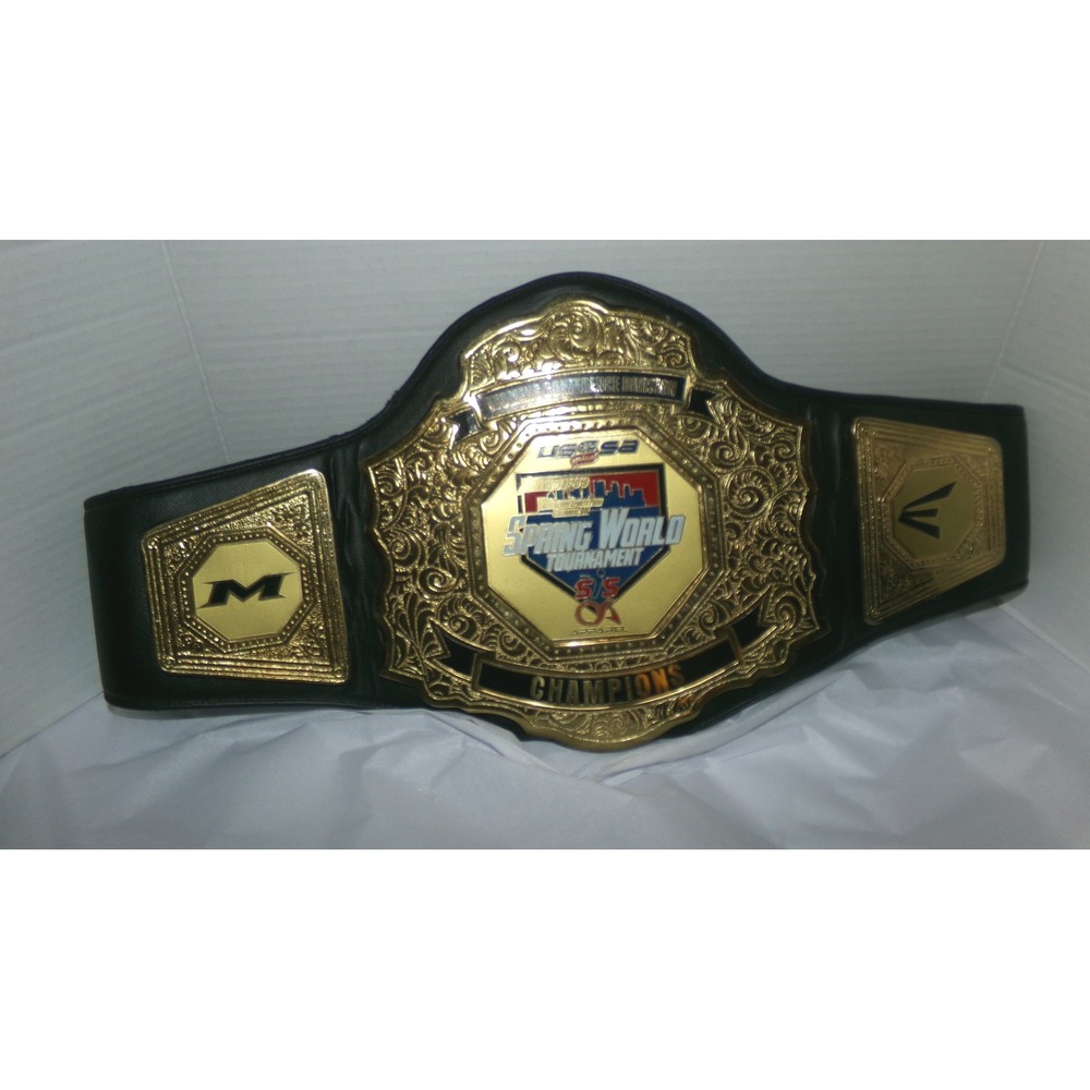 USSSA Spring World Tournament Champions Belt Womens Conference Gold Black